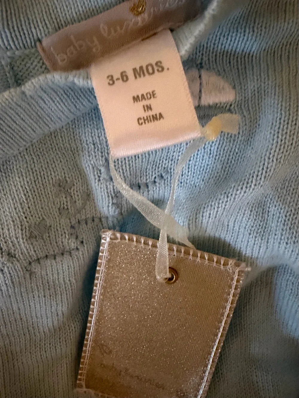 NWT The Children’s Place Classic Light Blue Knit Baby One-PieceRomper